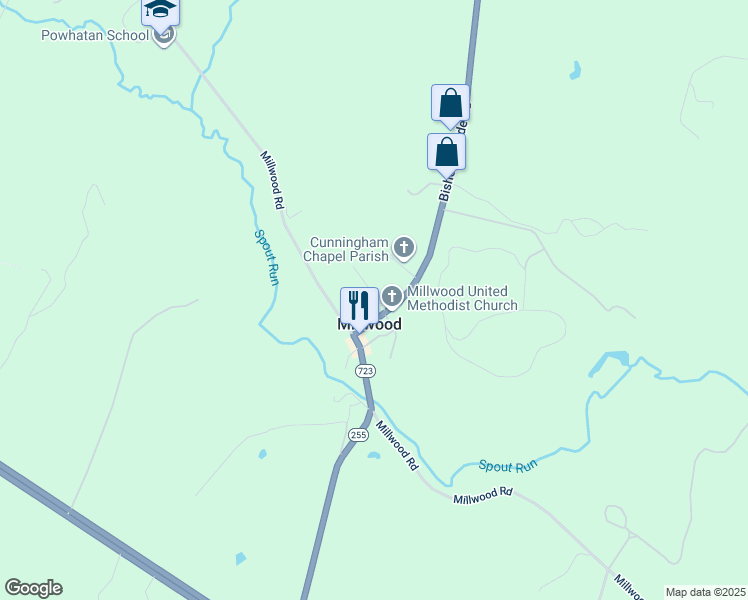 map of restaurants, bars, coffee shops, grocery stores, and more near 39 Linden Lane in Boyce
