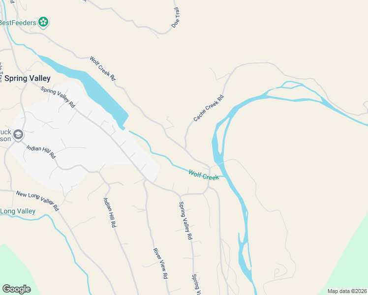 map of restaurants, bars, coffee shops, grocery stores, and more near 15709 Cache Creek Road in Clearlake Oaks