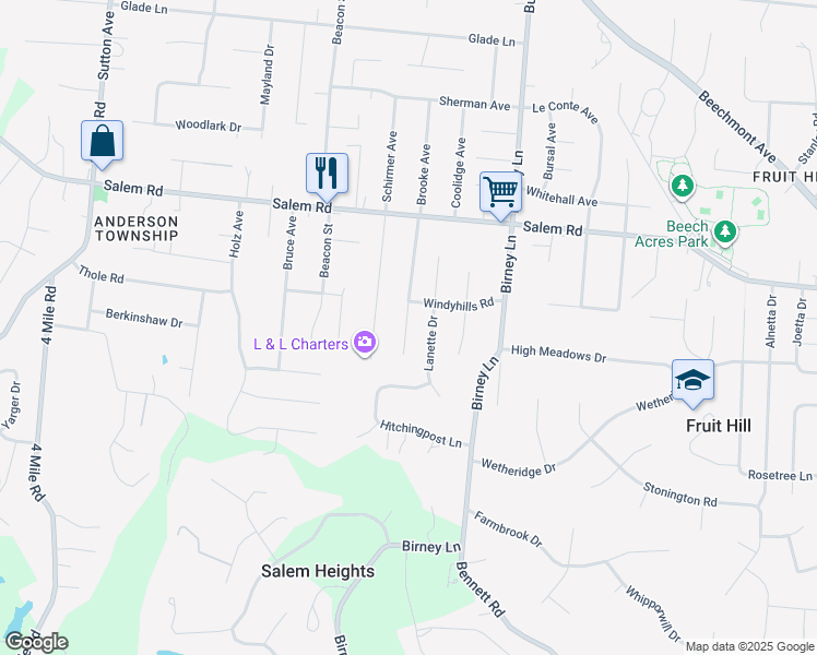 map of restaurants, bars, coffee shops, grocery stores, and more near 1026 Brooke Avenue in Cincinnati