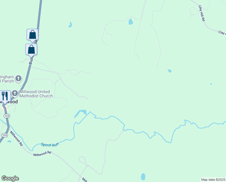 map of restaurants, bars, coffee shops, grocery stores, and more near 100 Battletown Drive in Berryville