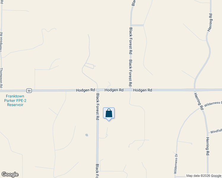 map of restaurants, bars, coffee shops, grocery stores, and more near 6950 Hodgen Road in Colorado Springs