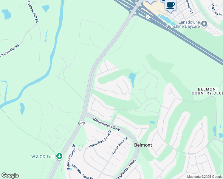 map of restaurants, bars, coffee shops, grocery stores, and more near 19686 Pelican Hill Court in Ashburn