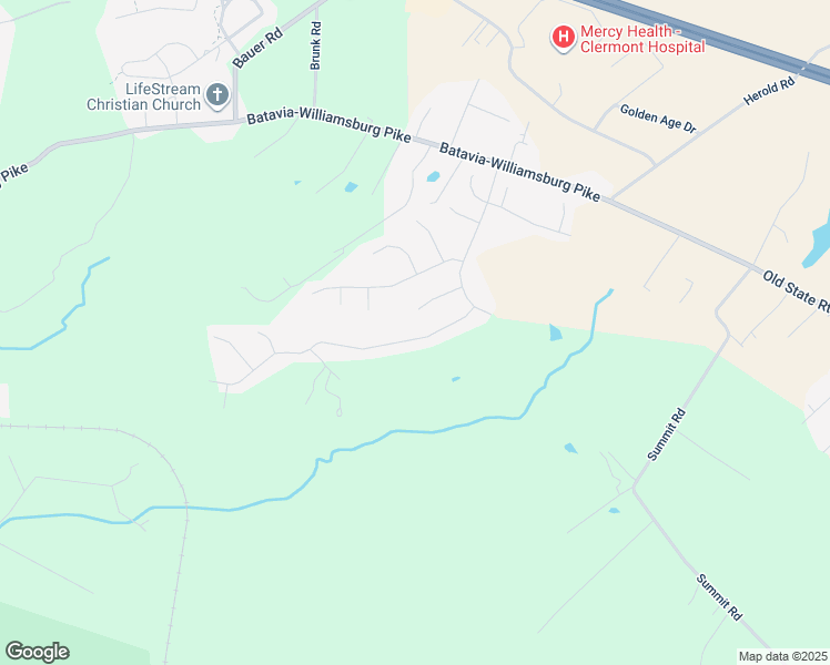 map of restaurants, bars, coffee shops, grocery stores, and more near 2217 Siesta Drive in Batavia