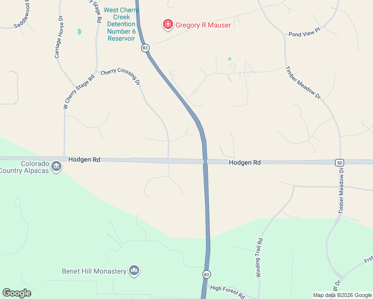 map of restaurants, bars, coffee shops, grocery stores, and more near 3415 Double Tree Court in Colorado Springs