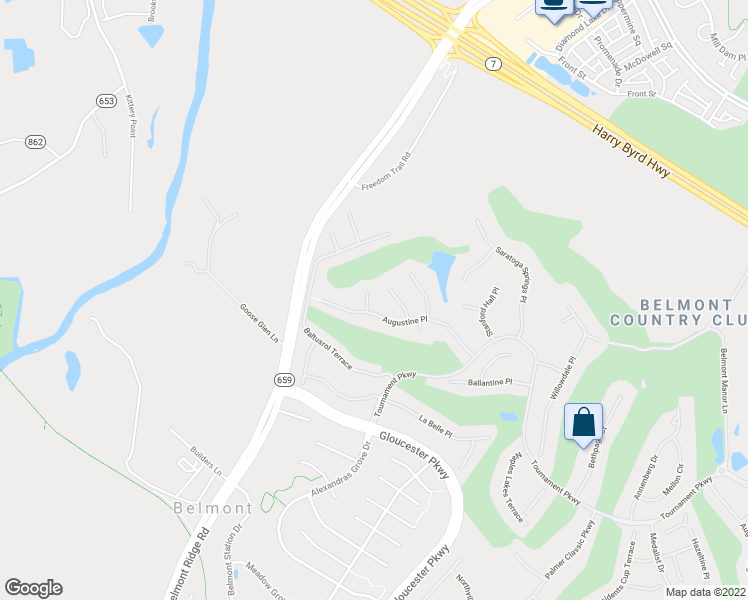 map of restaurants, bars, coffee shops, grocery stores, and more near 19682 Pelican Hill Court in Ashburn