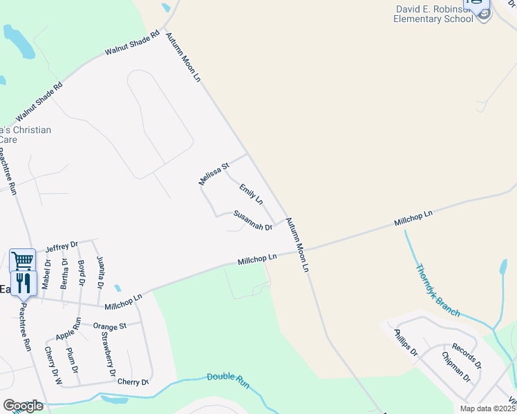 map of restaurants, bars, coffee shops, grocery stores, and more near 184 Emily Lane in Magnolia