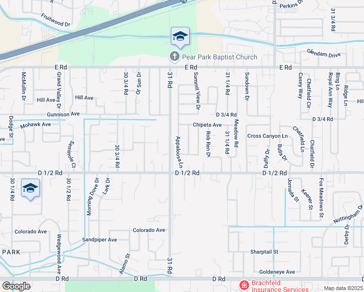 map of restaurants, bars, coffee shops, grocery stores, and more near 464 Appaloosa Lane in Grand Junction