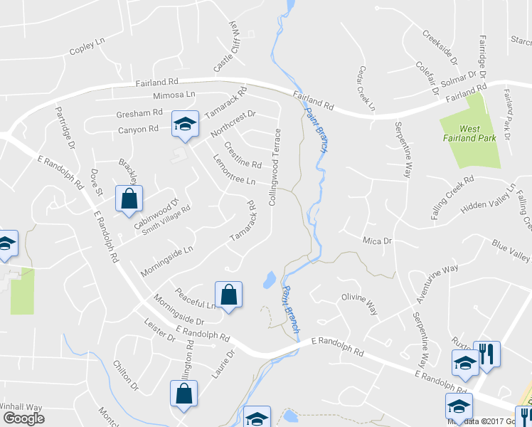 map of restaurants, bars, coffee shops, grocery stores, and more near 13120 Collingwood Terrace in Silver Spring