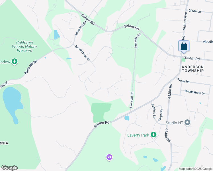 map of restaurants, bars, coffee shops, grocery stores, and more near 5706 Chestnut Ridge Drive in Cincinnati