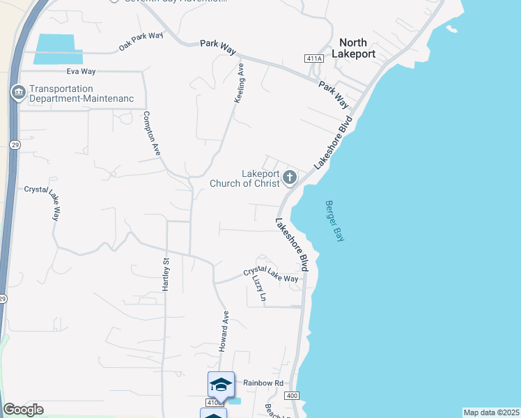 map of restaurants, bars, coffee shops, grocery stores, and more near 203 Wright Lane in Lakeport
