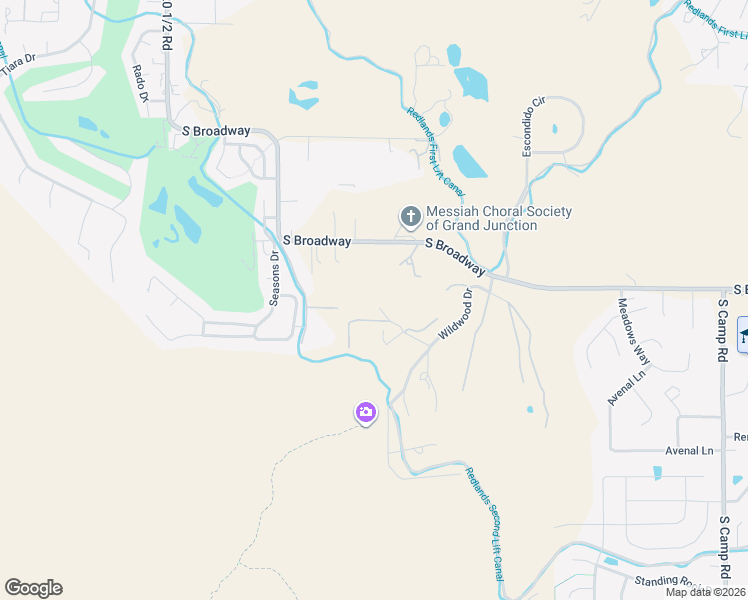 map of restaurants, bars, coffee shops, grocery stores, and more near 2110 Wildwood Court in Grand Junction