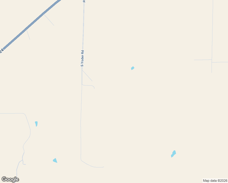 map of restaurants, bars, coffee shops, grocery stores, and more near 16575 South Yoder Road in Calhan