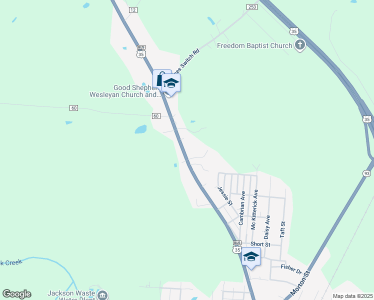map of restaurants, bars, coffee shops, grocery stores, and more near 10937 Chillicothe Pike in Jackson