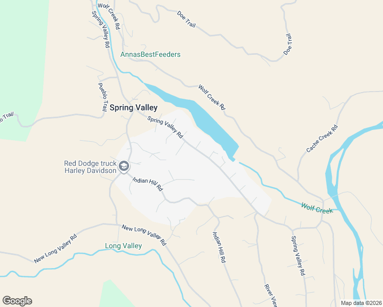 map of restaurants, bars, coffee shops, grocery stores, and more near 3065 Spring Valley Road in Clearlake Oaks