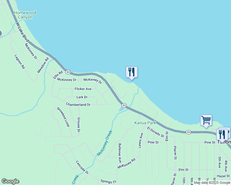 map of restaurants, bars, coffee shops, grocery stores, and more near Lodge Drive in Homewood