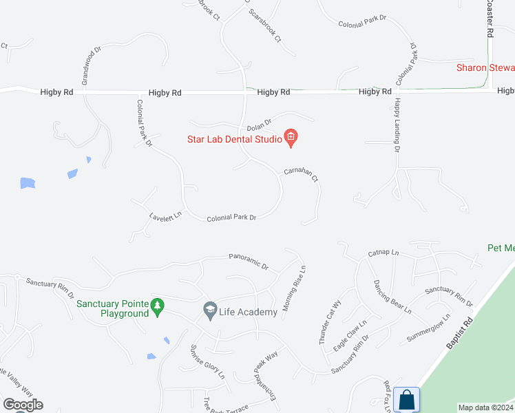 map of restaurants, bars, coffee shops, grocery stores, and more near 17531 Colonial Park Drive in Monument