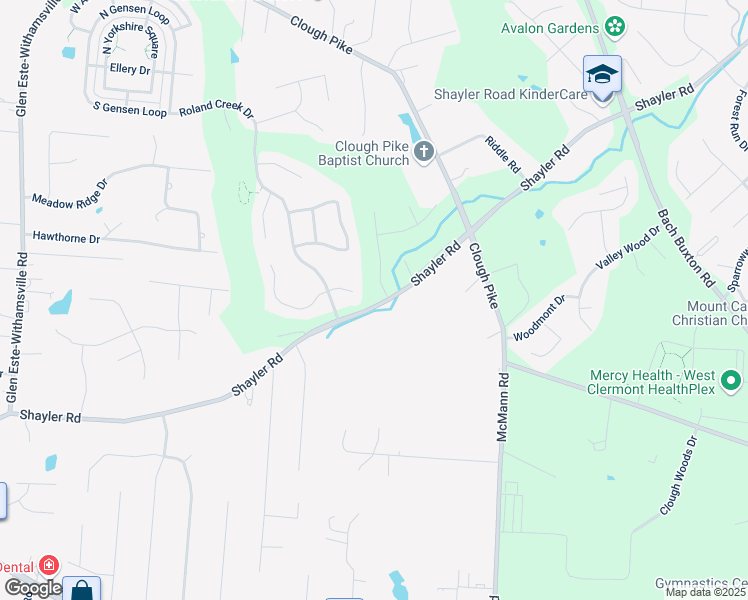 map of restaurants, bars, coffee shops, grocery stores, and more near 1006 Shayler Road in Cincinnati