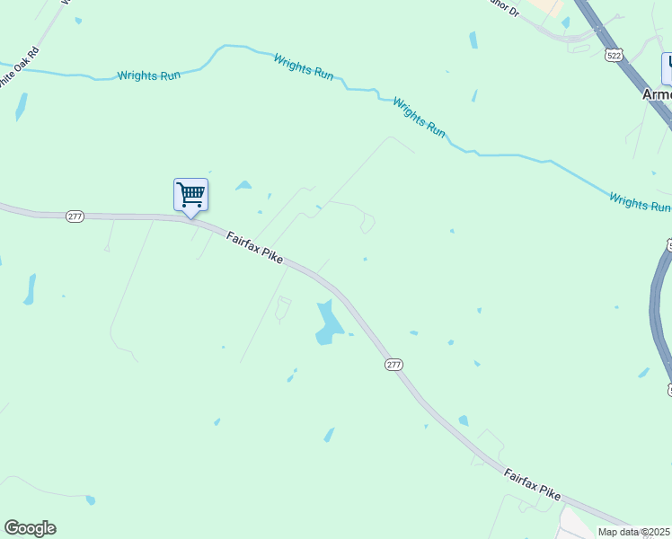map of restaurants, bars, coffee shops, grocery stores, and more near 1615 Fairfax Pike in White Post