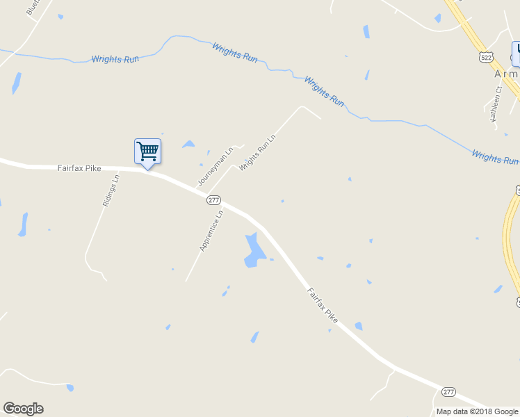 map of restaurants, bars, coffee shops, grocery stores, and more near 1615 Fairfax Pike in White Post