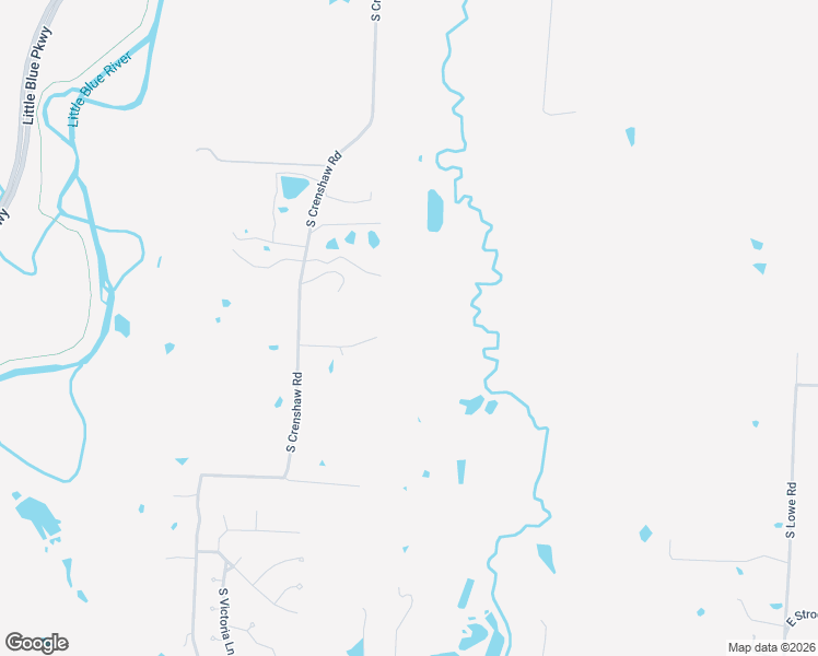 map of restaurants, bars, coffee shops, grocery stores, and more near 2401 South Crenshaw Road in Independence