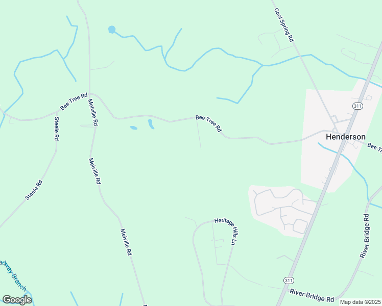 map of restaurants, bars, coffee shops, grocery stores, and more near 26549 Bee Tree Road in Henderson