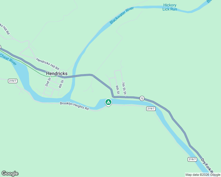 map of restaurants, bars, coffee shops, grocery stores, and more near 2 5th Street in Hendricks