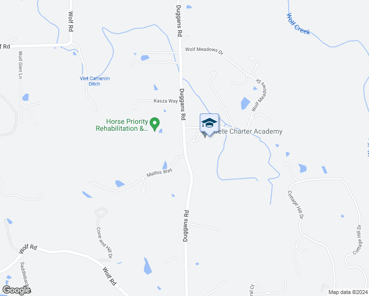 map of restaurants, bars, coffee shops, grocery stores, and more near 16354-16406 Duggans Rd in Grass Valley