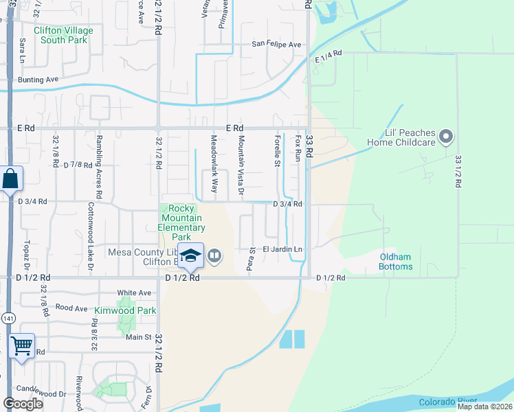 map of restaurants, bars, coffee shops, grocery stores, and more near 474 1/2 Pera Street in Clifton