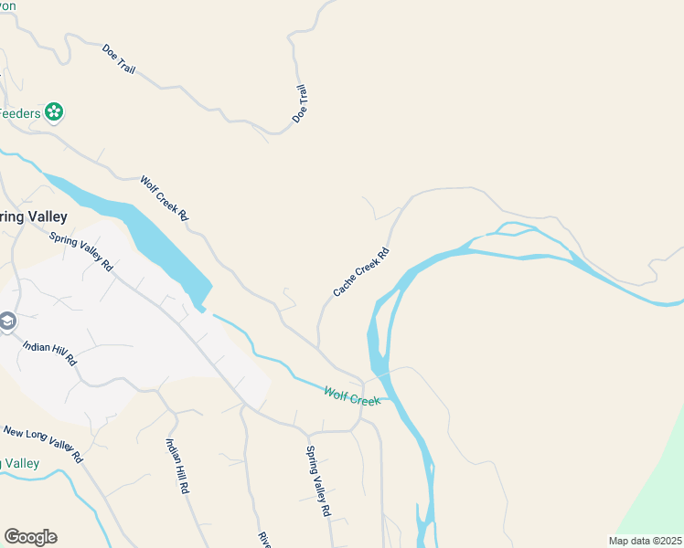 map of restaurants, bars, coffee shops, grocery stores, and more near 17349 Cache Creek Road in Clearlake Oaks