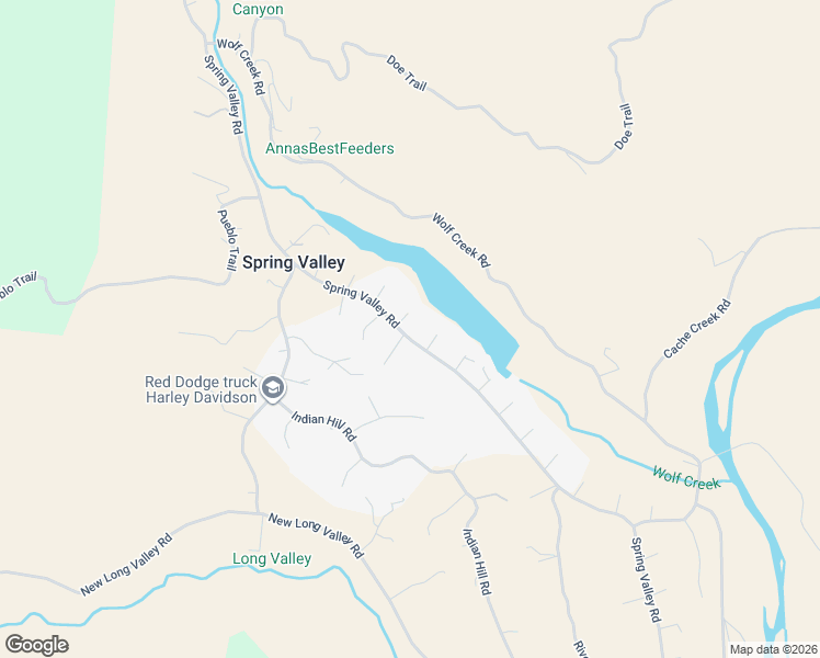map of restaurants, bars, coffee shops, grocery stores, and more near 3096 Spring Valley Road in Clearlake Oaks