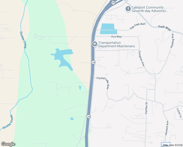 map of restaurants, bars, coffee shops, grocery stores, and more near 2862 Hill Road East in Lakeport