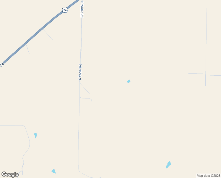 map of restaurants, bars, coffee shops, grocery stores, and more near 16575 South Yoder Road in Calhan