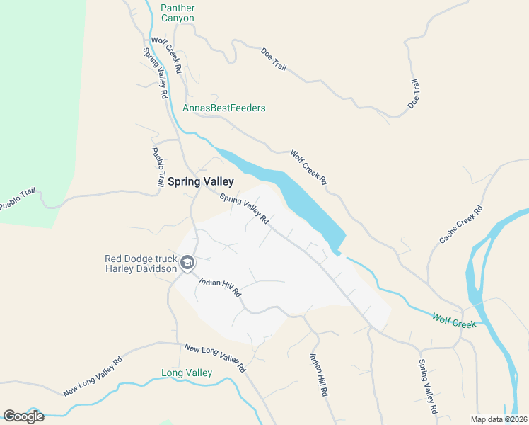 map of restaurants, bars, coffee shops, grocery stores, and more near 3096 Spring Valley Road in Clearlake Oaks