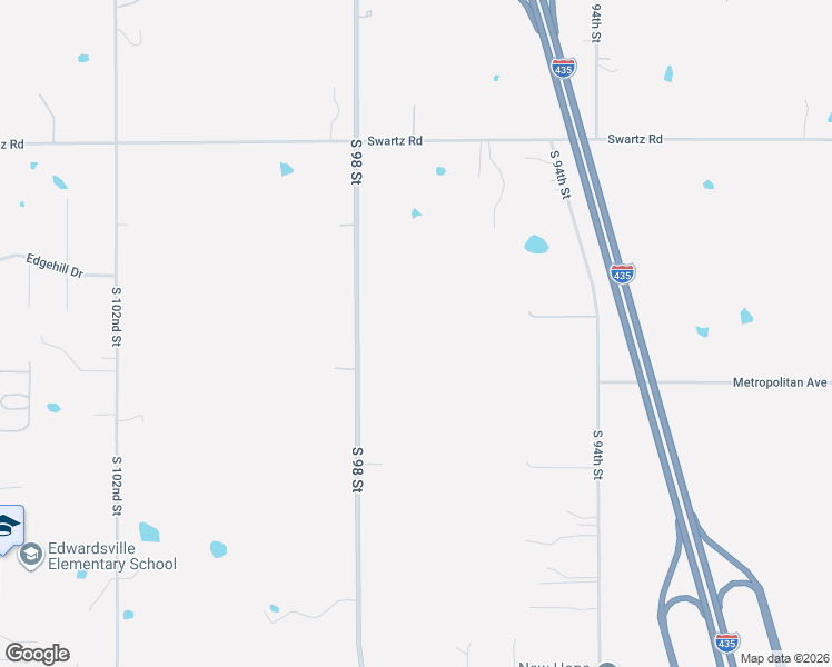 map of restaurants, bars, coffee shops, grocery stores, and more near 1449 South 98 Street in Edwardsville
