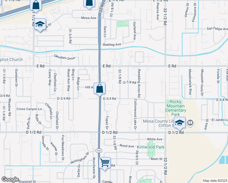 map of restaurants, bars, coffee shops, grocery stores, and more near 486 Tracy Drive in Clifton