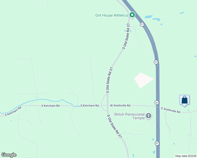 map of restaurants, bars, coffee shops, grocery stores, and more near 6990 South Ketcham Road in Bloomington