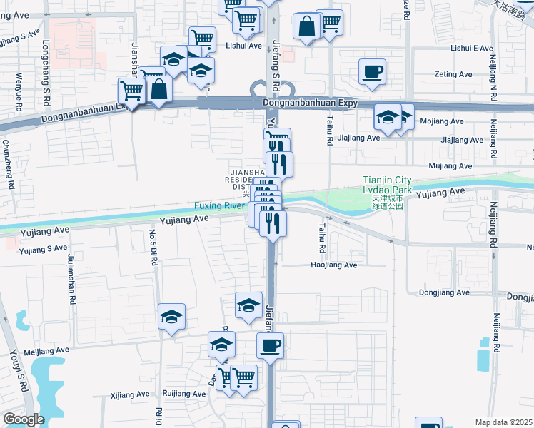 map of restaurants, bars, coffee shops, grocery stores, and more near in 