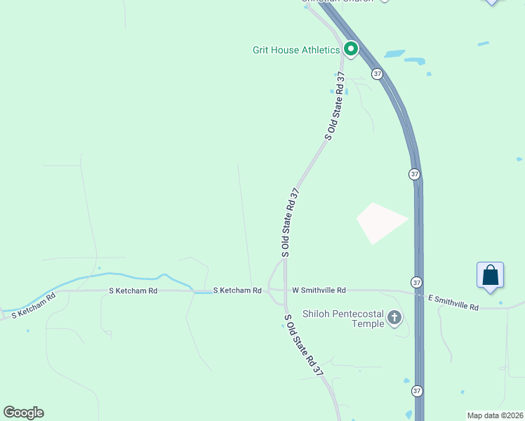 map of restaurants, bars, coffee shops, grocery stores, and more near 6990 South Ketcham Road in Bloomington