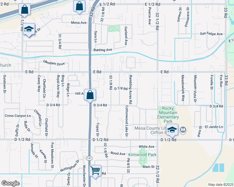map of restaurants, bars, coffee shops, grocery stores, and more near 481 Green Acres Street in Clifton
