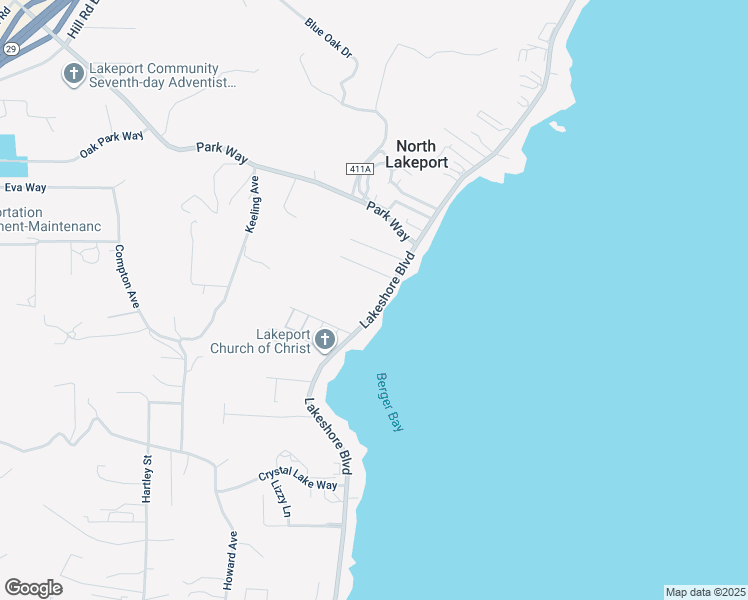 map of restaurants, bars, coffee shops, grocery stores, and more near 3139 Lakeshore Boulevard in Lakeport