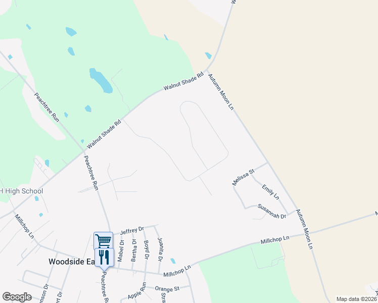 map of restaurants, bars, coffee shops, grocery stores, and more near 1214 Pebworth Road in Magnolia