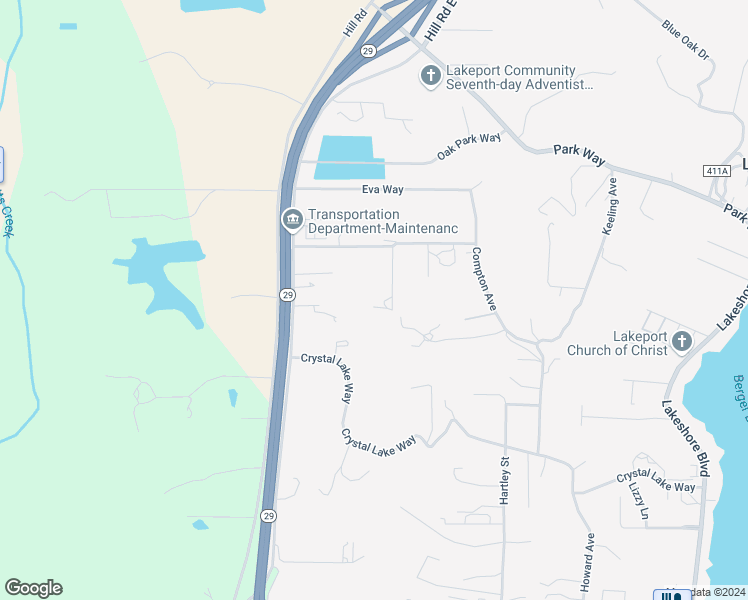 map of restaurants, bars, coffee shops, grocery stores, and more near 3125 Ranch Court in Lakeport