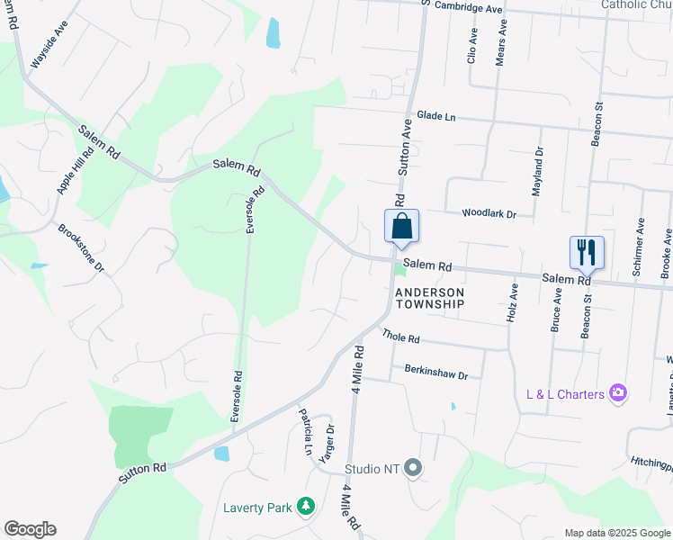 map of restaurants, bars, coffee shops, grocery stores, and more near 1173 Hawkstone Drive in Cincinnati