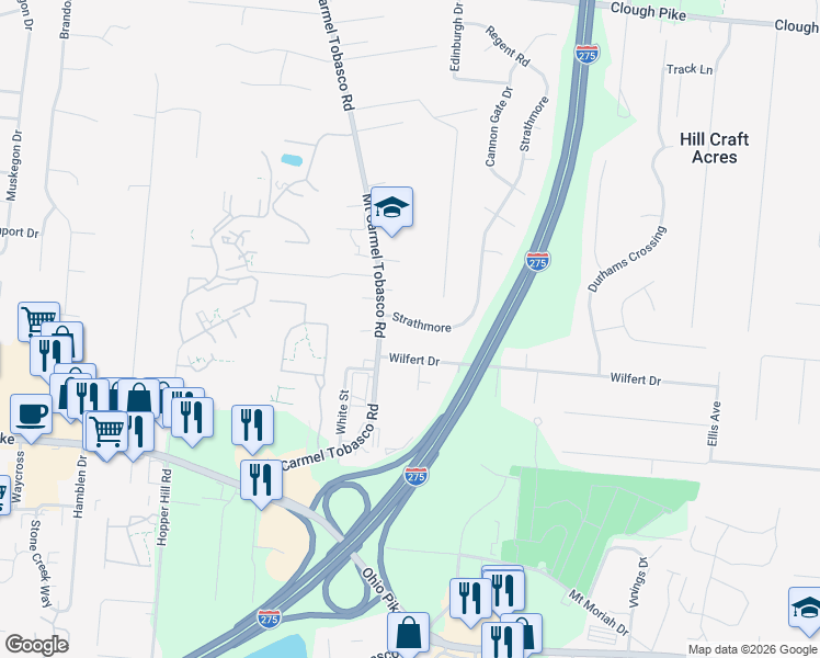 map of restaurants, bars, coffee shops, grocery stores, and more near 773 Regent Road in Cincinnati