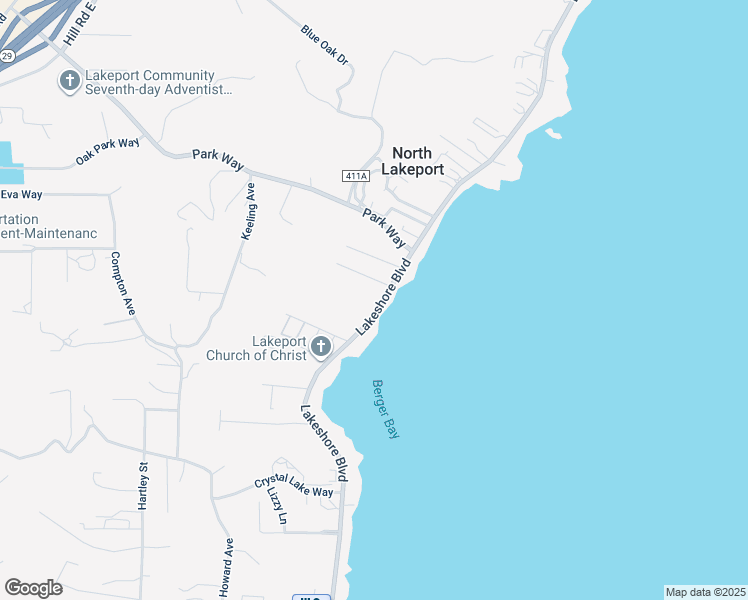 map of restaurants, bars, coffee shops, grocery stores, and more near 3139 Lakeshore Boulevard in Lakeport