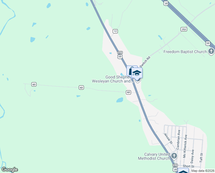 map of restaurants, bars, coffee shops, grocery stores, and more near 2485 Smith Bridge Road in Jackson