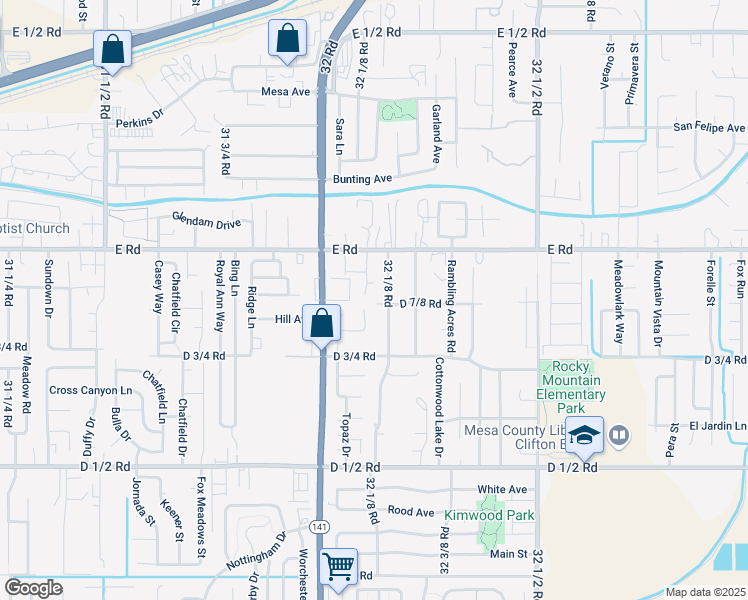 map of restaurants, bars, coffee shops, grocery stores, and more near 486 Tracy Drive in Clifton