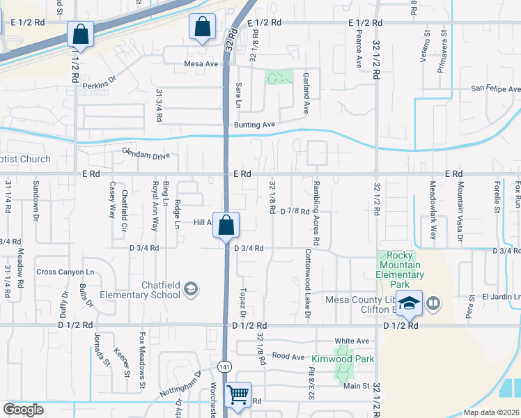 map of restaurants, bars, coffee shops, grocery stores, and more near 486 Coronado Court in Clifton