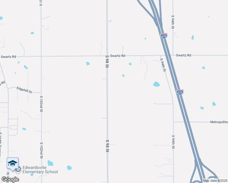 map of restaurants, bars, coffee shops, grocery stores, and more near 1123 South 98 Street in Edwardsville