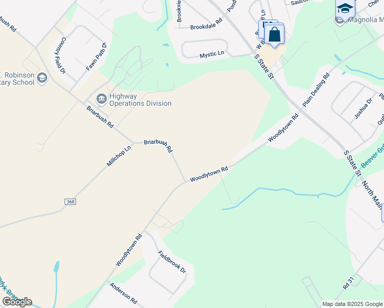 map of restaurants, bars, coffee shops, grocery stores, and more near 2111 Woodlytown Road in Magnolia